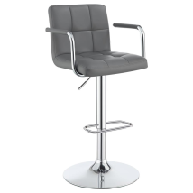 CoasterEveryday 121096 Palomar - Adjustable Height Bar Stool - Gray And Chrome