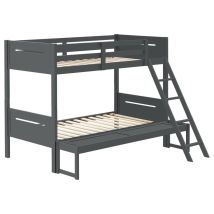 CoasterEveryday 405052GRY Littleton - Wood Twin Over Full Bunk Bed - Gray