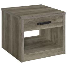 Coaster Fine Furniture 707727 Felix - 1-Drawer Engineered Wood Side End Table - Gray Driftwood