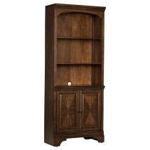 CoasterElevations 881286 Hartshill - 3-Shelf Cabinet Bookcase - Burnished Oak