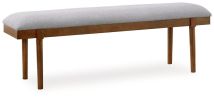 Ashley Furniture D615-00 Lyncott - Large Upholstered Dining Room Bench - Gray / Brown