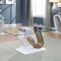 Furniture of America FOA4748C-TABLE Batam - Coffee Table - White / Natural Tone