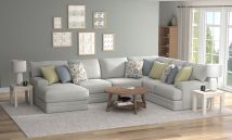Jackson 2340/75/30/72-28 Jackson 2340/75/30/72-28 Stockbridge - 3 Piece Sectional With Comfort Coil Seating And 9 Included Accent Pillows (Left Side Facing Chaise) - Slate