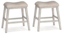 Ashley Furniture D394-024 Skempton - Upholstered Stool (Set of 2) - White