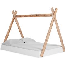 Ashley Furniture EB1221-122 Piperton - Full Tent Complete Bed in Box - Brown / White