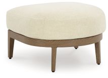Ashley Furniture P671-814 Serene Bay - Ottoman With Cushion - Dark Brown / White