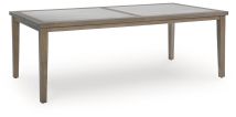 Ashley Furniture P701-625 Rainier Ranch - Rectangle Dining Table With Umbrella Option - Brown / Beige