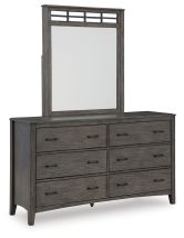Signature Design by Ashley® B651B1 Montillan - Grayish Brown - Dresser And Mirror