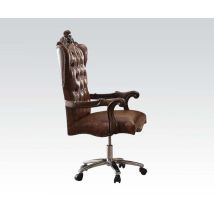 ACME 92282 Versailles - Executive Office Chair - 2-Tone Light Brown PU & Cherry Oak
