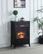 ACME AC00851 Hamish - Fireplace - Black Finish
