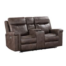 New Classic U1798-25P1-MCH Quade - Console Loveseat With Power Footrest - Mocha
