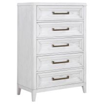 CoasterEveryday 224845 Marielle - 5-Drawer Bedroom Chest - Distressed White