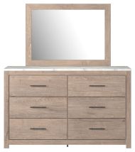 Signature Design by Ashley® B1191/31/36 Senniberg - Light Brown / White - Dresser, Mirror