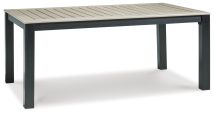 Signature Design by Ashley® P384-625 Mount Valley - Black / Driftwood - Rect Dining Table W/Umb Opt