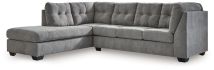Signature Design by Ashley® 55305S3 Marleton - Gray - 2-Piece Sleeper Sectional With Laf Corner Chaise