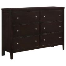 CoasterEveryday 202093 Carlton - 6-Drawer Dresser - Cappuccino