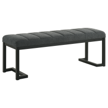 Coaster Fine Furniture 907516 Mesa - Boucle Upholstered Tufted Accent Bench - Charcoal
