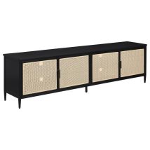 Coaster Fine Furniture 710035 Amherst - 78" 4-Door Metal TV Stand Media Console - Black
