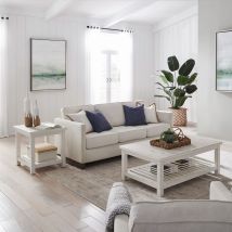 Liberty Furniture 142-OT-3PCS Backroads - 3 Piece Table Set (Rectangular Cocktail Table & 2 End Tables) - Weathered White