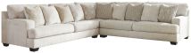 Signature Design by Ashley® 19604/66/77/67 Rawcliffe - Parchment - Left Arm Facing Sofa 3 Pc Sectional
