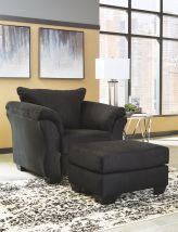 Signature Design by Ashley® 75008/20/14 Darcy - Black - 2 Pc. - Chair With Ottoman