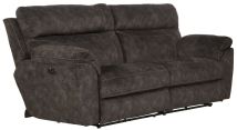 Jackson Furniture Industries 762221-2793/28 Sedona - Power Lay Flat Reclining Sofa With Power Adjustable Headrest & Lumbar - Smoke