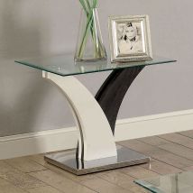Furniture of America CM4244E-TABLE Sloane - End Table - White / Dark Gray