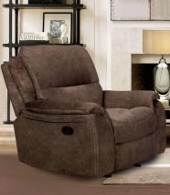 Furniture of America CM9911DB-CH Henricus - Glider Recliner - Dark Brown