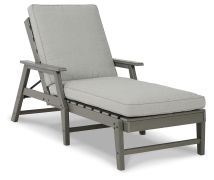 Ashley Furniture P802-815 Visola - Chaise Lounge with Cushion - Gray