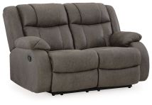 Signature Design by Ashley® 6880486 First Base - Gunmetal - Reclining Loveseat