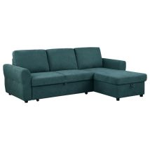 Coaster Fine Furniture 511087 Samantha - Upholstered Storage Sleeper Sectional Sofa - Teal