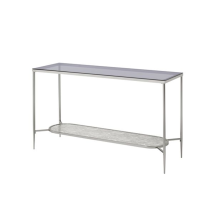 ACME LV00576 Adelrik - Accent Table - Glass & Chrome Finish