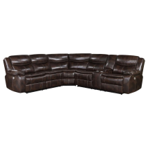 Coaster Fine Furniture 610190P Sycamore - Upholstered Power Reclining Sectional Sofa - Brown
