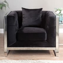 Furniture of America CM6748BK-CH Evadne - Chair With Pillow - Black