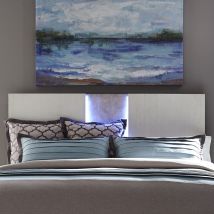 Liberty Furniture 946-BR15 Mirage - King Travertine Panel Headboard - Wirebrushed White