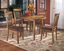 Ashley Furniture D199/15/01(4) Ashley Furniture D199/15/01(4) Berringer - 5 Pc. - Drop Leaf Table, 4 Side Chairs - Rustic Brown
