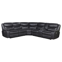Coaster Fine Furniture 610200P Sycamore - Upholstered Power Reclining Sectional Sofa - Gray