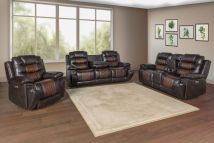 New Classic 22-7005-3PM New Classic 22-7005-3PM Nikko - Power P1 3 Piece Sofa & Loveseat & Recliner - Brown
