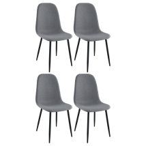 Coaster Fine Furniture 108532 Dennison - Upholstered Dining Side Chair (Set of 4) - Gray