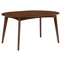 CoasterEveryday 105361 Jedda - Oval Extension Leaf Dining Table - Dark Walnut