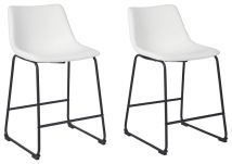 Ashley Furniture D372-724 Ashley Furniture D372-724 Centiar - Upholstered Barstool (Set of 2) - White