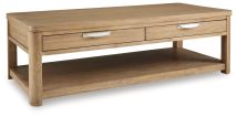 Signature Design by Ashley® T781-1 Rencott - Light Brown - Rectangular Cocktail Table