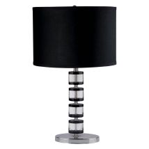 Furniture of America L731157 Zoe - Table Lamp - Black - Glass