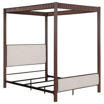 Coaster Fine Furniture 360331Q Zimmerlee - Metal Queen Canopy Bed - Rust Brown