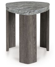 Ashley Furniture T600-6 Surmour - Triangle End Table - Gray / Brown