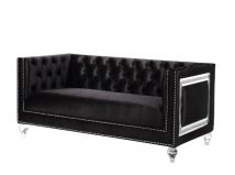 ACME 56996 Heibero - Loveseat - Black Velvet - 31"
