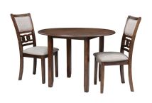 New Classic D1701-40S-CHY New Classic D1701-40S-CHY Gia - 3 Piece Dining Set (Dining Drop Leaf Table & 2 Chairs) - Cherry
