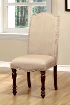 Furniture of America CM3133SC-2PK Hurdsfield - Side Chair (Set of 2) - Antique Cherry / Beige