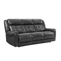 Intercon RS-SF-388DPR-BCH-C Regis - Dual-Power Sofa - Baron Charcoal