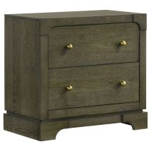 Coaster Fine Furniture 224932 Gran Park - 2-Drawer Nightstand Bedside Table - Dark Cocoa